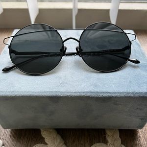 For Art’s Sake Mykonos Round Sunglasses in Black